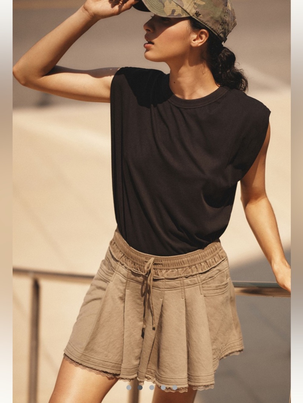 Anthropologie Black Muscle Tee